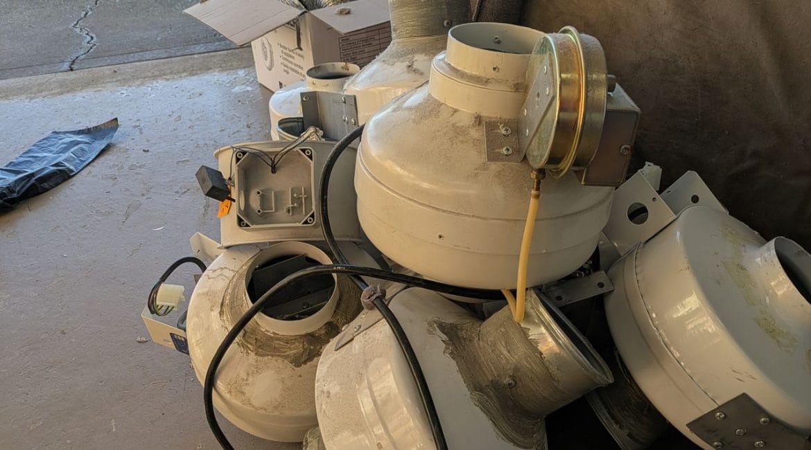 Old dryer booster fans