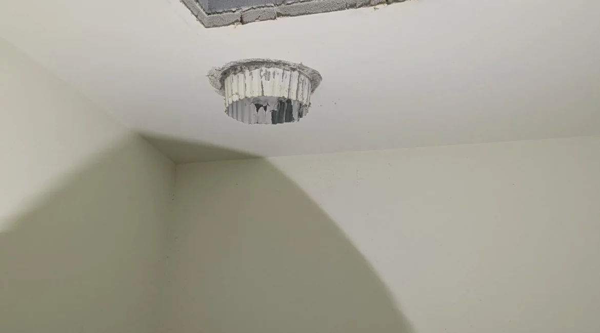 Broken Booster Fan in Ceiling